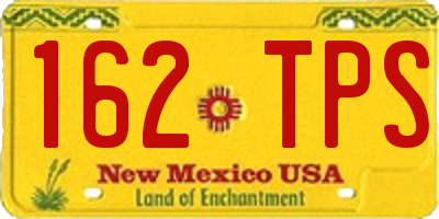 NM license plate 162TPS
