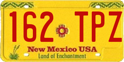 NM license plate 162TPZ