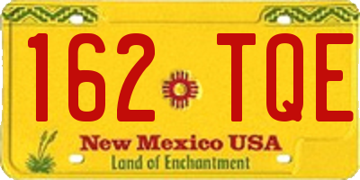 NM license plate 162TQE