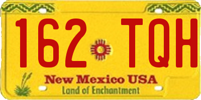 NM license plate 162TQH