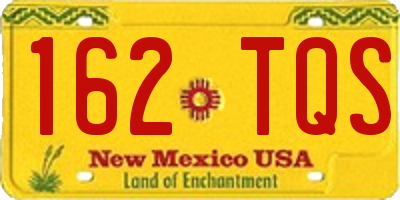 NM license plate 162TQS