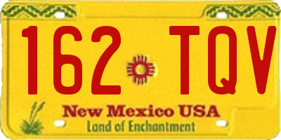 NM license plate 162TQV