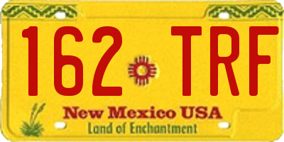 NM license plate 162TRF