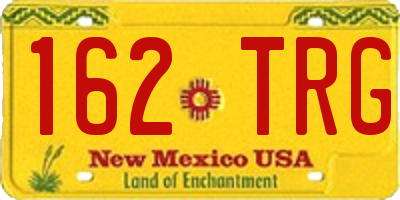 NM license plate 162TRG