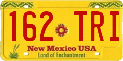 NM license plate 162TRI