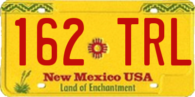 NM license plate 162TRL