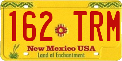 NM license plate 162TRM