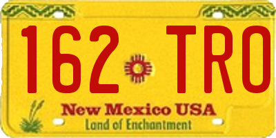 NM license plate 162TRO