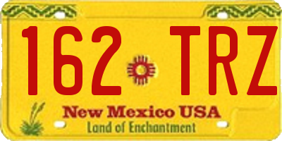 NM license plate 162TRZ