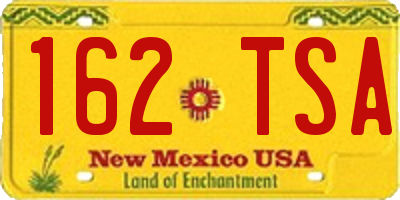 NM license plate 162TSA