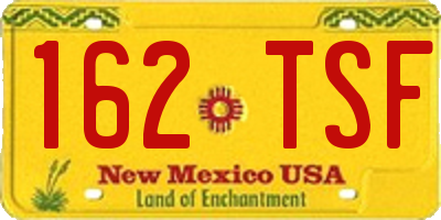 NM license plate 162TSF
