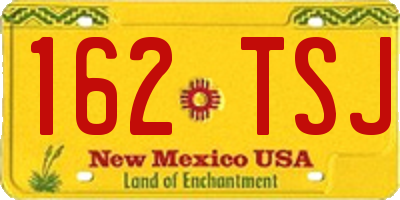 NM license plate 162TSJ