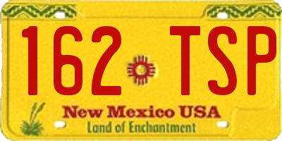 NM license plate 162TSP