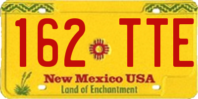 NM license plate 162TTE