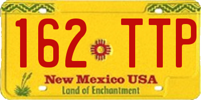 NM license plate 162TTP