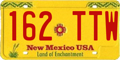 NM license plate 162TTW