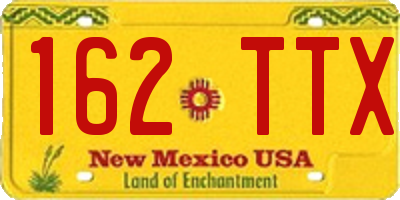 NM license plate 162TTX