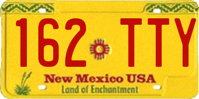 NM license plate 162TTY