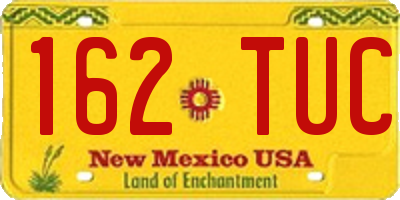 NM license plate 162TUC