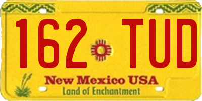 NM license plate 162TUD