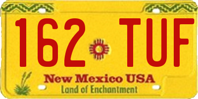 NM license plate 162TUF