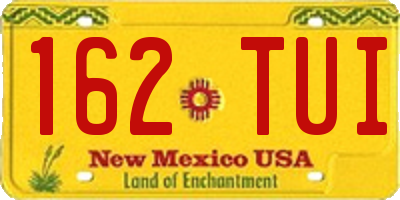 NM license plate 162TUI