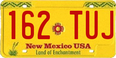 NM license plate 162TUJ