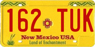 NM license plate 162TUK