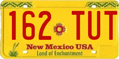 NM license plate 162TUT