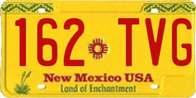NM license plate 162TVG