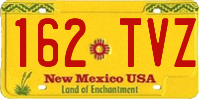 NM license plate 162TVZ