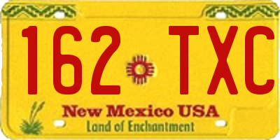 NM license plate 162TXC