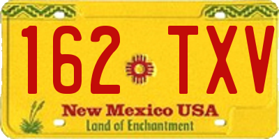 NM license plate 162TXV
