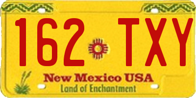 NM license plate 162TXY