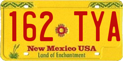 NM license plate 162TYA