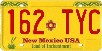 NM license plate 162TYC