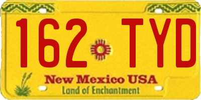 NM license plate 162TYD