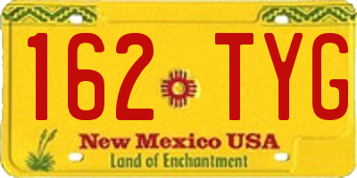 NM license plate 162TYG