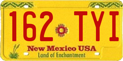 NM license plate 162TYI