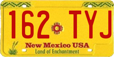 NM license plate 162TYJ