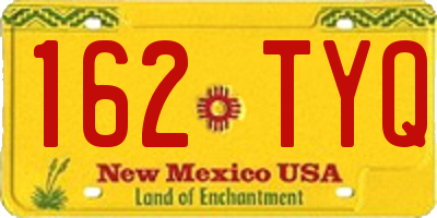 NM license plate 162TYQ
