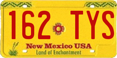 NM license plate 162TYS