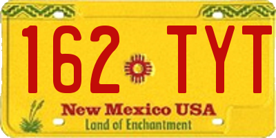 NM license plate 162TYT