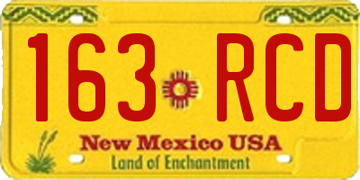 NM license plate 163RCD