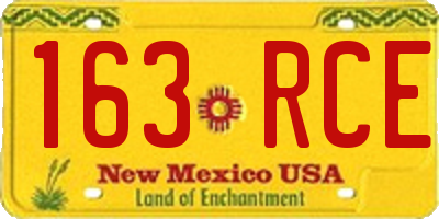 NM license plate 163RCE