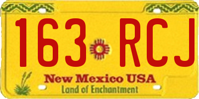 NM license plate 163RCJ