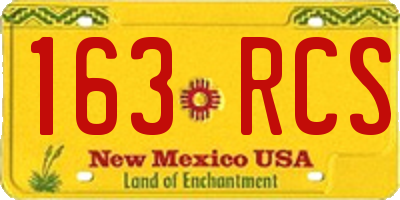 NM license plate 163RCS