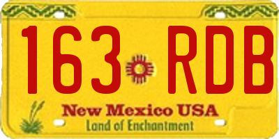 NM license plate 163RDB