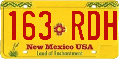 NM license plate 163RDH
