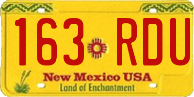 NM license plate 163RDU